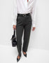 Woven Straight Leg Trousers with Stretch